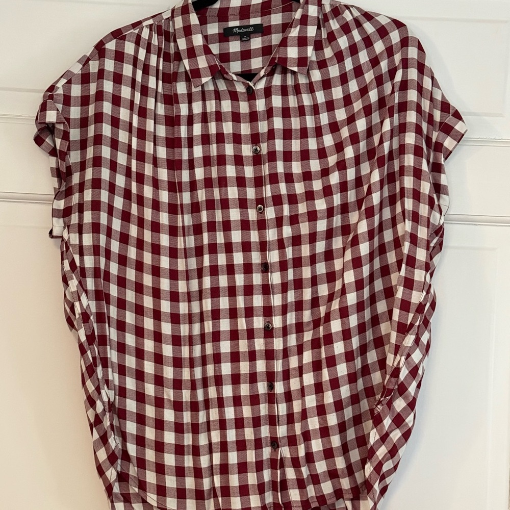Plaid Button-Up Shirt